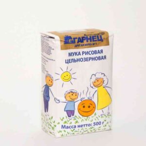 Мука Гарнец Рисовая цельнозерновая без глютена 500гр.