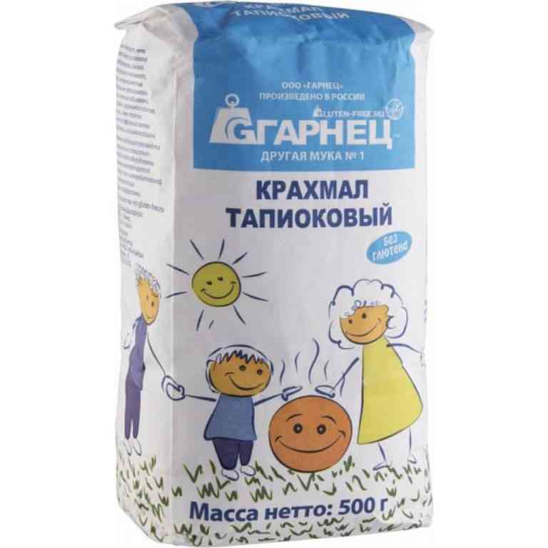 Крахмал Гарнец тапиоковый без глютена 500гр.
