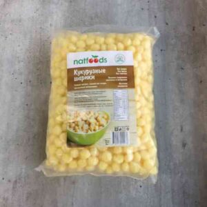 Natfoods Готовый завтрак Сладкие кукурузные шарики без сахара, без глютена 100гр.