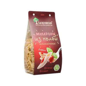 Макароны цельнозерновые из полбы Перья "Здороведа" 350 гр.