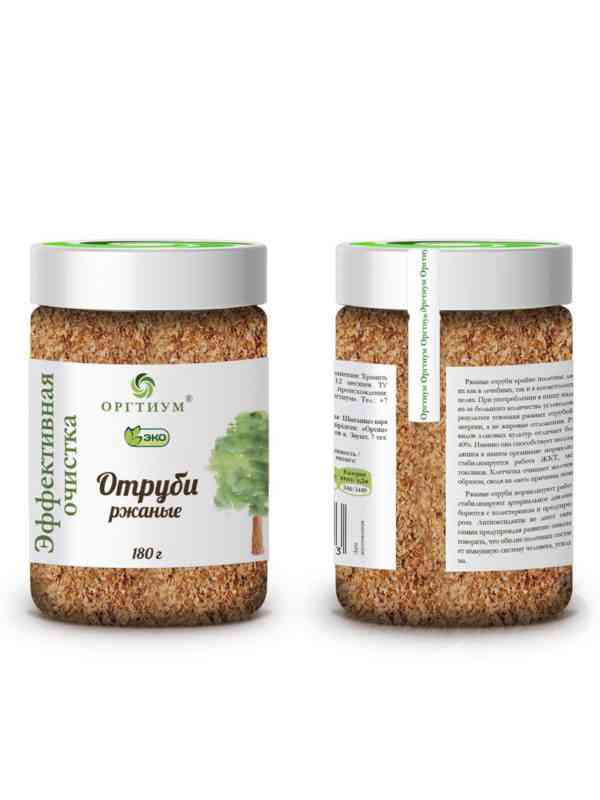 Оргтиум Ржаные отруби 180гр.