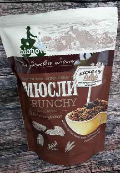 Bionova Мюсли хрустящие запечённые Шоколадные 400гр.