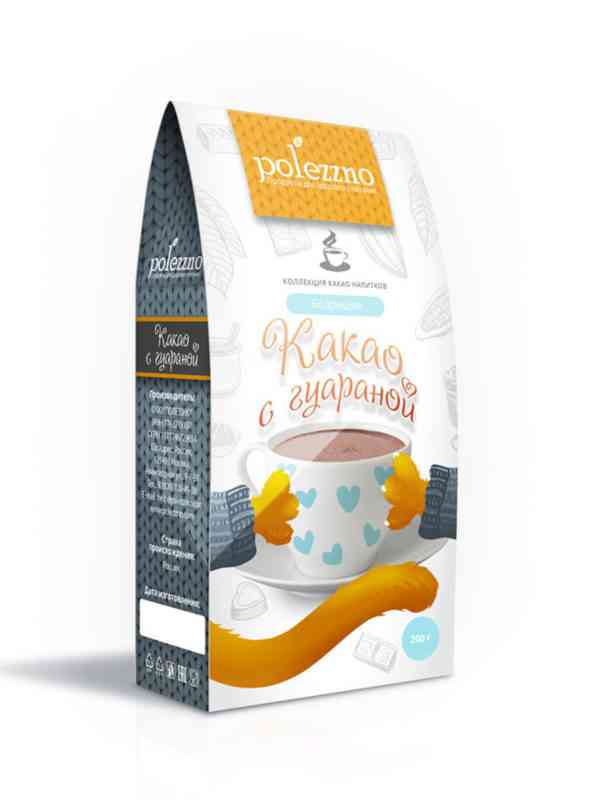 Polezzno Какао с гуараной 200г.