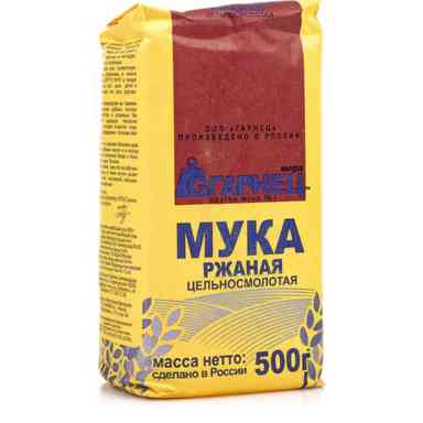 Мука Гарнец Ржаная цельносмолотая 500гр.