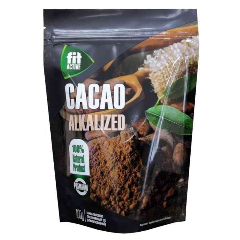 Fit Active Какао-порошок обезжиренный (алкализованный) 100г.