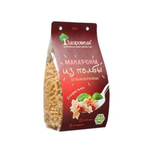 Макароны цельнозерновые из полбы Спираль "Здороведа" 350 гр.