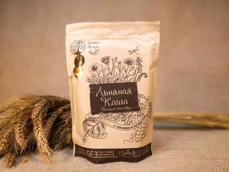 Древо Жизни ЛЬНЯНАЯ КАША с изюмом и кунжутом 400гр.