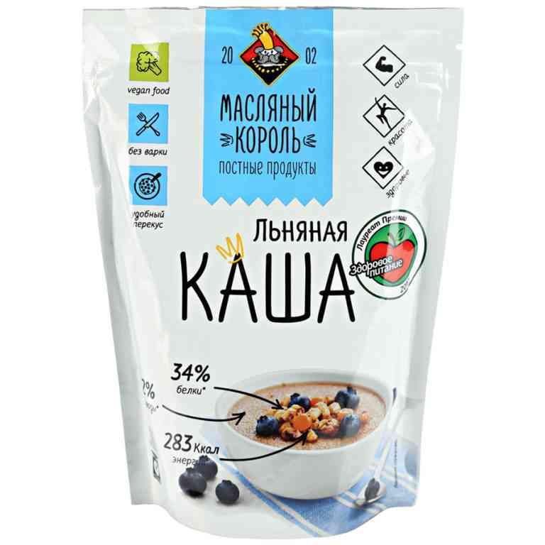 Каша льняная «Масляный король» 300г дой-пак