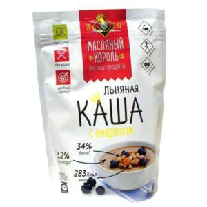 Каша льняная с амарантом"Масляный король" 300г дой-пак