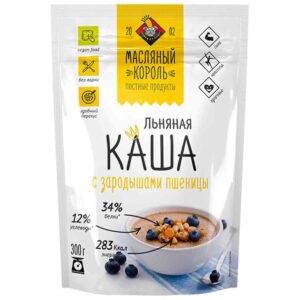Каша льняная с зародышами пшеницы "Масляный король" 300г дой-пак