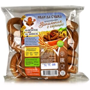 ИД Сушка ванильная цельнозерновая с корицей на закваске на фруктозе 150гр
