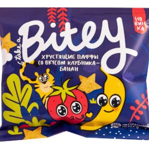 Bite мультизлаковые фигурки Паффы со вкусом Клубника-Банан 20 гр