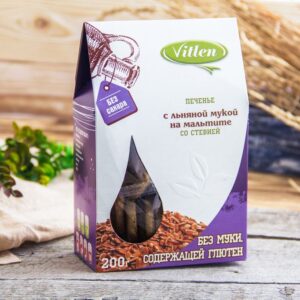 Vitlen Печенье с льняной мукой на мальтите и стевии 200гр.