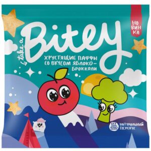 Bite мультизлаковые фигурки Паффы со вкусом Броколли 20 гр
