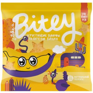 Bite мультизлаковые фигурки Паффы со вкусом Банан 20 гр