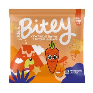 Bite мультизлаковые фигурки Паффы со вкусом Морковь 20 гр