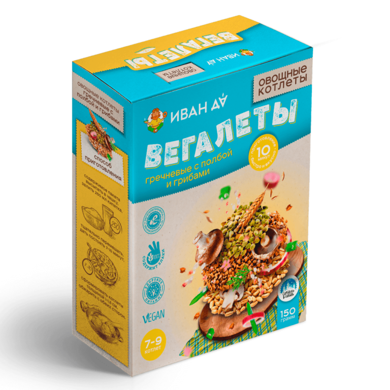 ИД Вегалеты гречневые с полбой и грибами 150 гр.