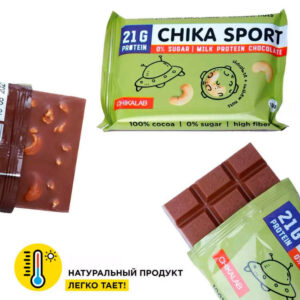 CHIKALAB Шоколад молочный с кешью 100гр.