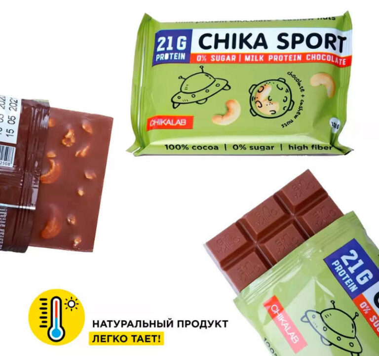 CHIKALAB Шоколад молочный с кешью 100гр.