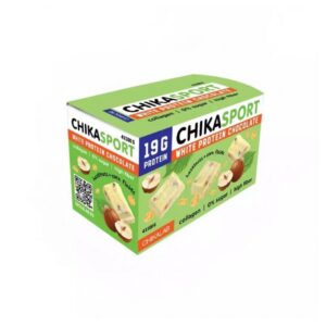 CHIKALAB Шоколад белый с фундуком и кукурузными чипсами 100гр.