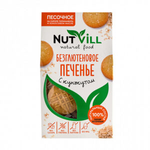 NUTVILL Печенье песочное безглютеновое с кунжутом 100гр.