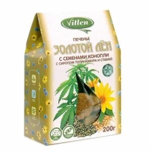 Vitlen Золотой Лён Печенье с коноплей на мальтите и стевии 200гр.