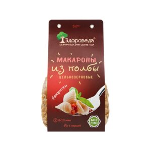 Макароны цельнозерновые из полбы Ракушки "Здороведа" 350 гр.