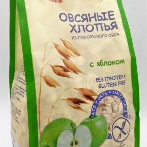 Сташевское Хлопья овсяные без глютена с яблоком 375 гр.