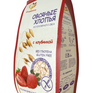 Сташевское Хлопья овсяные без глютена с клубникой 375 гр.