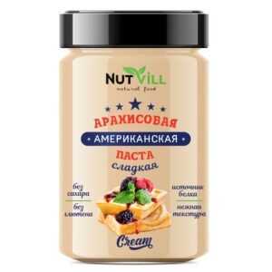 NUTVILL "АМЕРИКАНСКАЯ" арахисовая сладкая180гр.