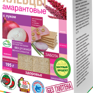 Хлебцы амарантовые "Di&Di" с луком 195гр