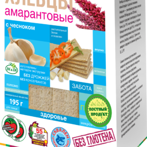 Хлебцы амарантовые "Di&Di" с чесноком 195гр