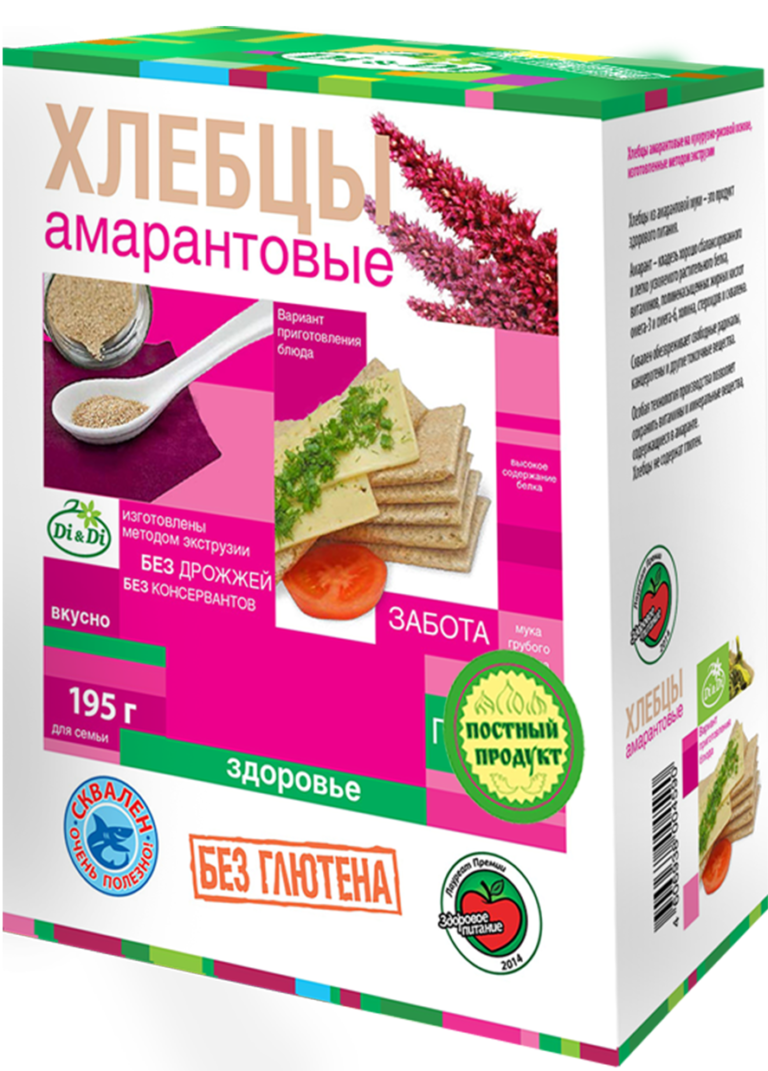 Хлебцы амарантовые «Di&Di» 195гр
