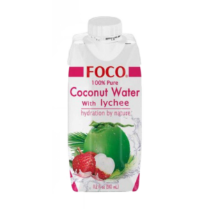 Кокосовая вода с личи FOCO Tetra Pak 330мл.