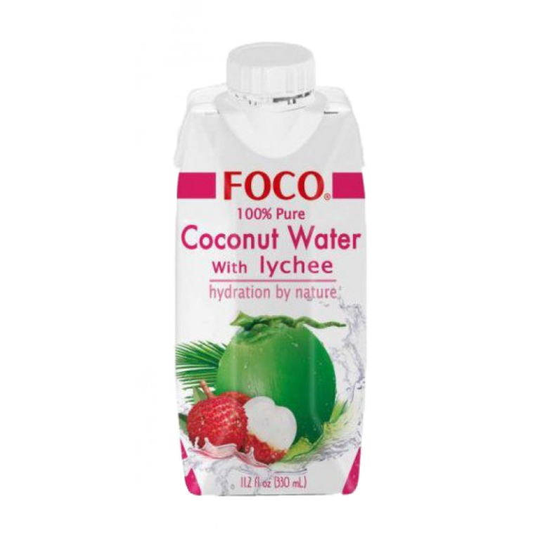 Кокосовая вода с личи FOCO Tetra Pak 330мл.