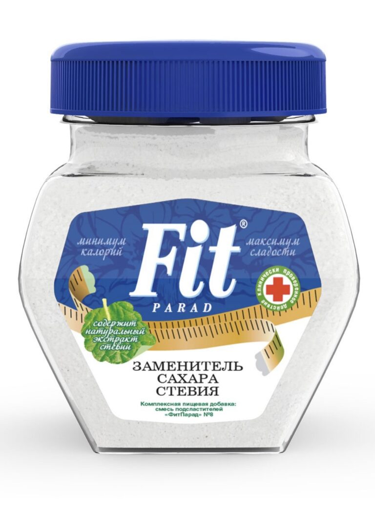 Fit Parad №8 Заменитель сахара на основе эритритола и стевии банка 180г.
