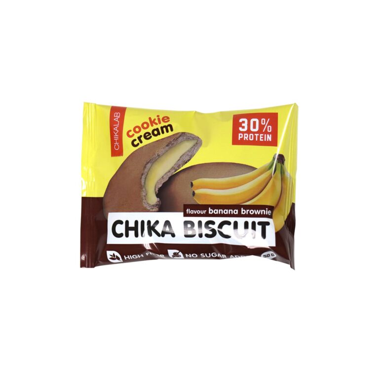 CHIKALAB Печенье неглазированное с начинкой БАНАНОВЫЙ БРАУНИ 50гр