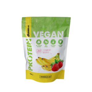 BOMBBAR Протеиновый коктель Клубнично-Банановый смузи Vegan 900 гр.