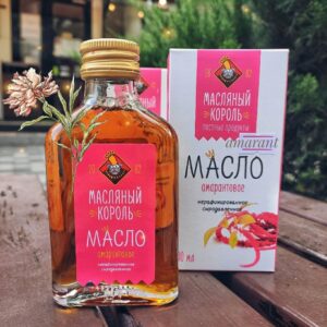 Масло амарантовое "Масляный король", 100 мл, ст. бут., нерафинированное