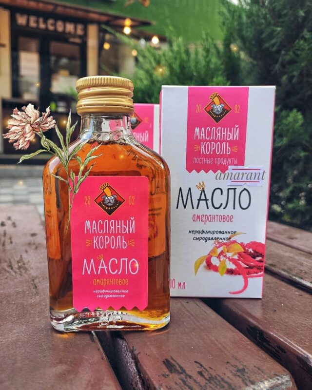 Масло амарантовое «Масляный король», 100 мл, ст. бут., нерафинированное