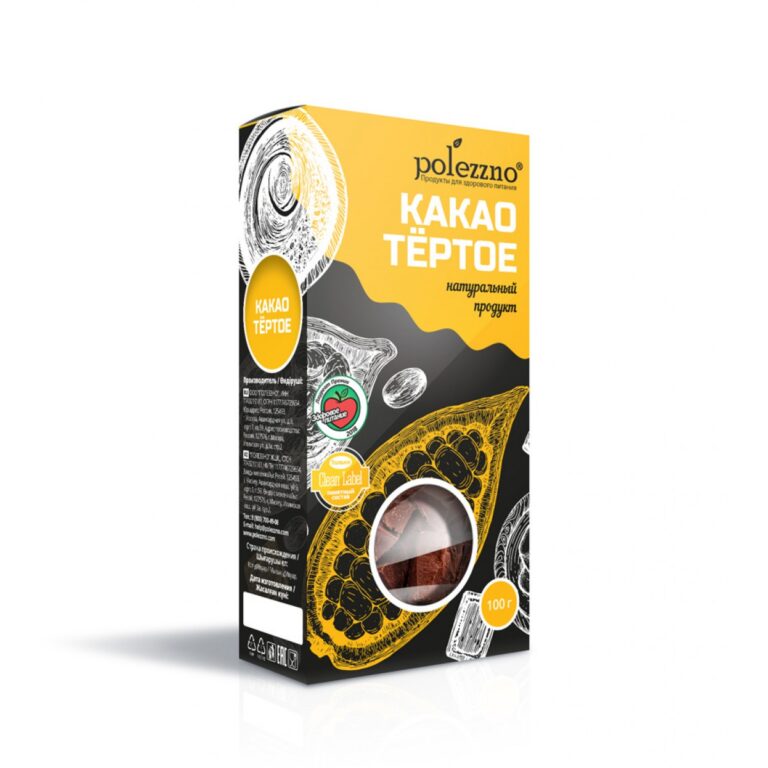Polezzno Какао тёртое нерафинированное 100гр.