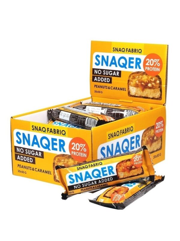 SNAQER Батончик глазированный АРАХИС И КАРАМЕЛЬ 50гр.