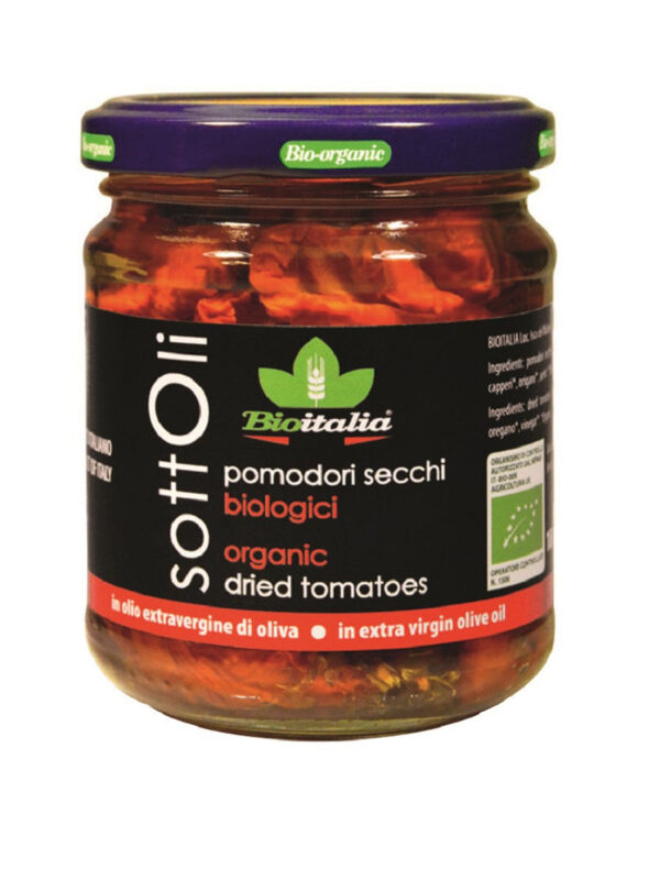 BIOITALIA Томаты сушённые в оливковом масле с/б 180гр.
