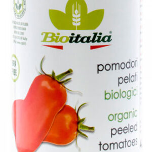 BIOITALIA Томаты очищенные в томатном соке ж/б 400гр.