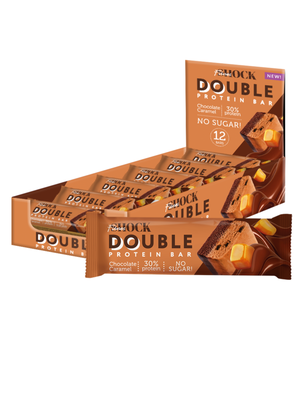 FitnesShock Double батончик Шоколад-карамель 40гр