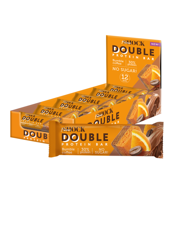 FitnesShock Double батончик Апельсиновый кофе 40гр