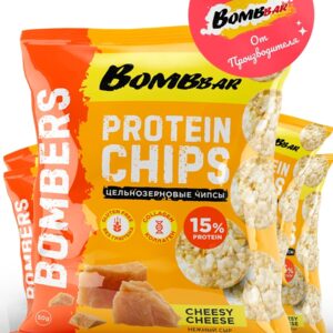 BOMBBAR Чипсы цельнозерновые протеиновые со вкусом "Нежный сыр" 50г