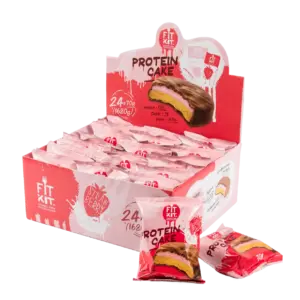 FIT KIT Protein cake 70гр Клубника со сливками
