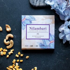 Шоколад Nilambari белый на кешью с манго (65г)