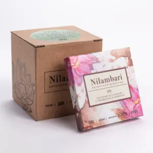 Шоколад Nilambari горький без сахара с миндалём и изюмом (65г)